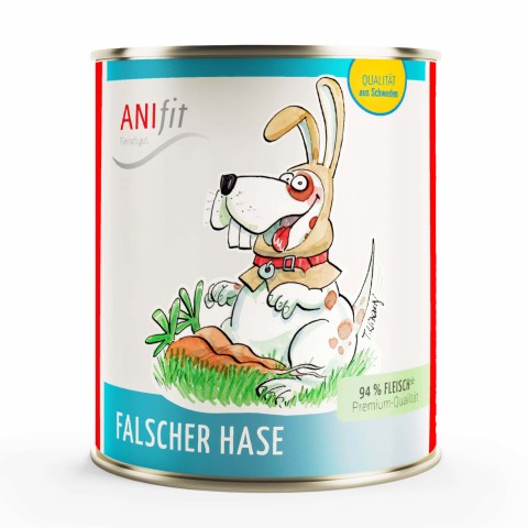 Hond Natvoer Falscher Hase 810g 6 Stuk -1- Anifit