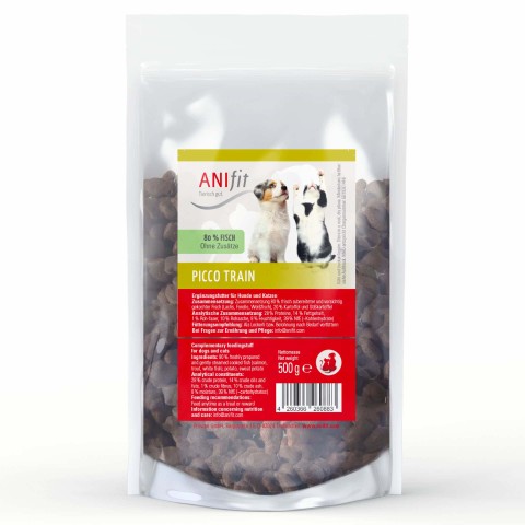 Hond Kat Snacks Picco Train Vis 500g 1 Stuk -1- Anifit